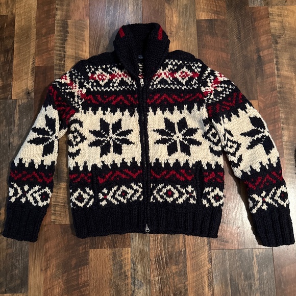 Ralph lauren wool women snowflake jackets with zipper and pockets - Picture 1 of 5